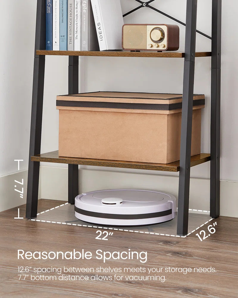 Jabari 67.9" H X 22" W Metal Ladder Bookcase