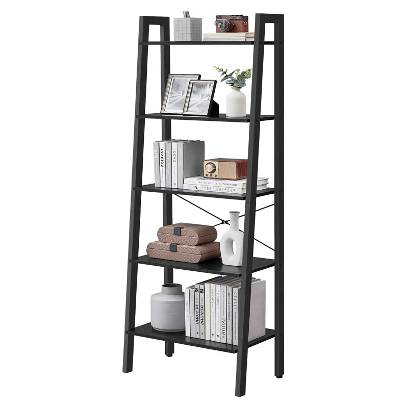Jabari 67.9" H X 22" W Metal Ladder Bookcase