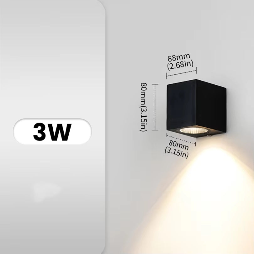 Indoor Outdoor Led Wall Lights IP66 Waterproof up down LED 6W Led Wall Lamp Surface Mounted Garden Porch Sensor LED Light