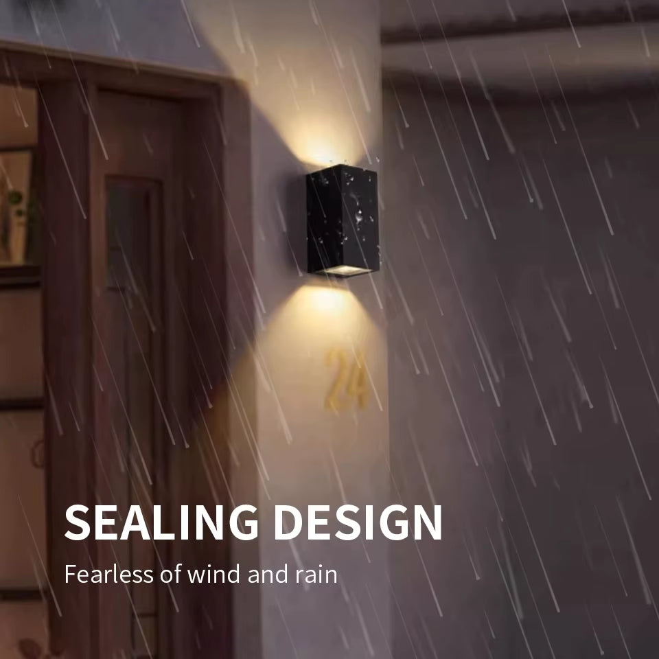 Indoor Outdoor Led Wall Lights IP66 Waterproof up down LED 6W Led Wall Lamp Surface Mounted Garden Porch Sensor LED Light