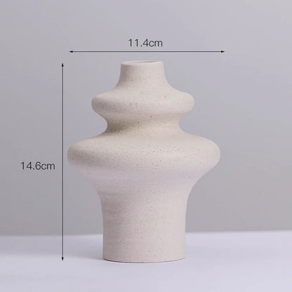 Ins Style Ceramic Whitevase Decoration Spiral Vase Modern Home Decoration Flower Pot Vase Decoration Home Living Room Decoration