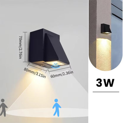 Indoor Outdoor Led Wall Lights IP66 Waterproof up down LED 6W Led Wall Lamp Surface Mounted Garden Porch Sensor LED Light
