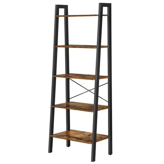 Jabari 67.9" H X 22" W Metal Ladder Bookcase