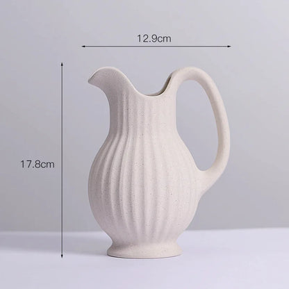 Ins Style Ceramic Whitevase Decoration Spiral Vase Modern Home Decoration Flower Pot Vase Decoration Home Living Room Decoration